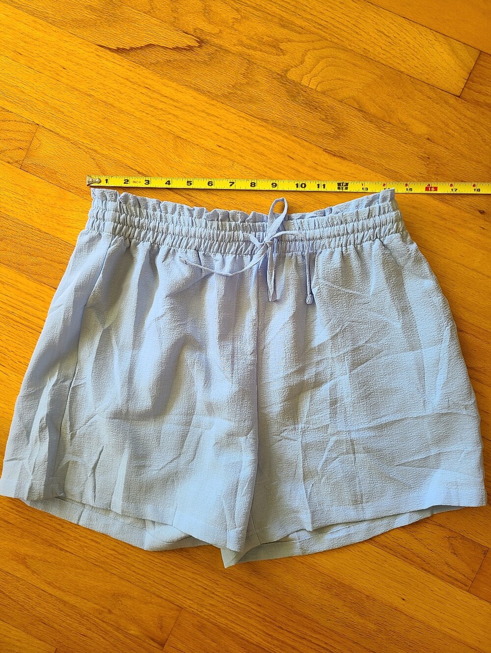 Light Blue Drawstring Shorts - Picture 4 of 4